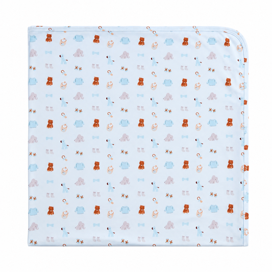 Nursery Nostalgia Blue Blanket