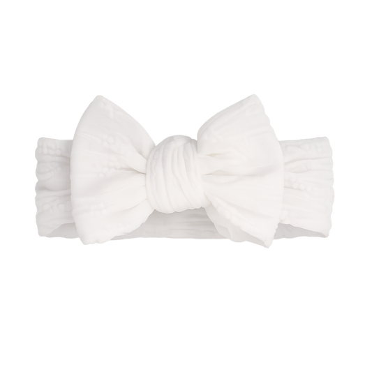 Floral Knit Bow Baby Headband ربطة شعر