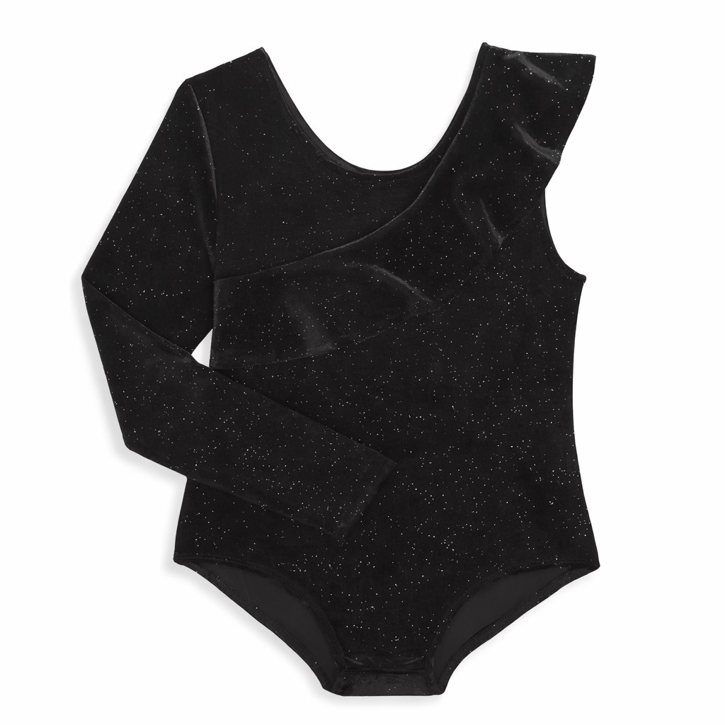 Black Asymetrical Bodysuit بلوزة لون اسود