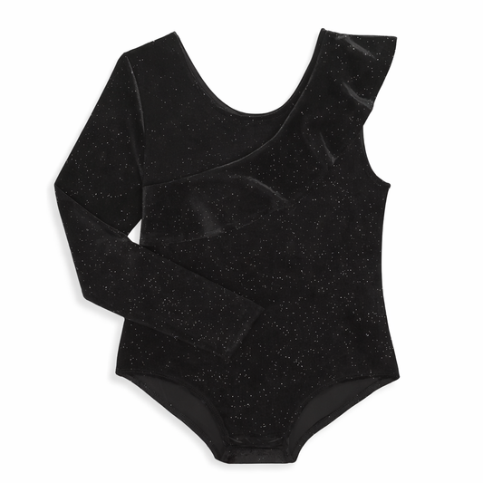 Black Asymetrical Bodysuit بلوزة لون اسود