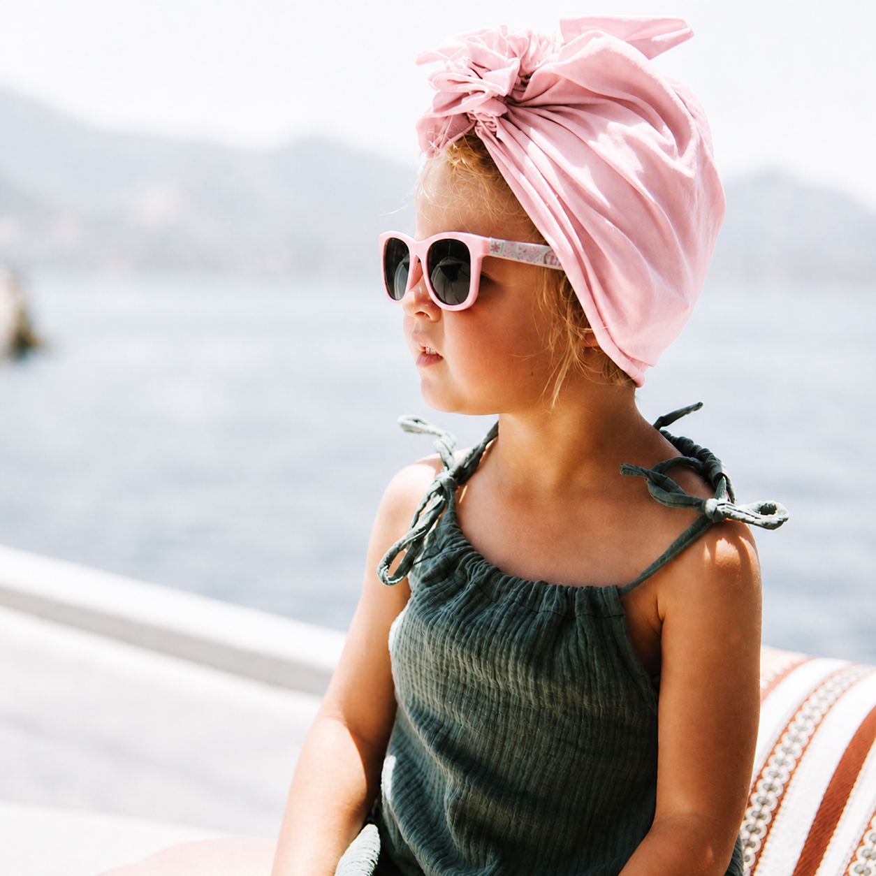 Bamboo Light Think Pink Turban قبعة