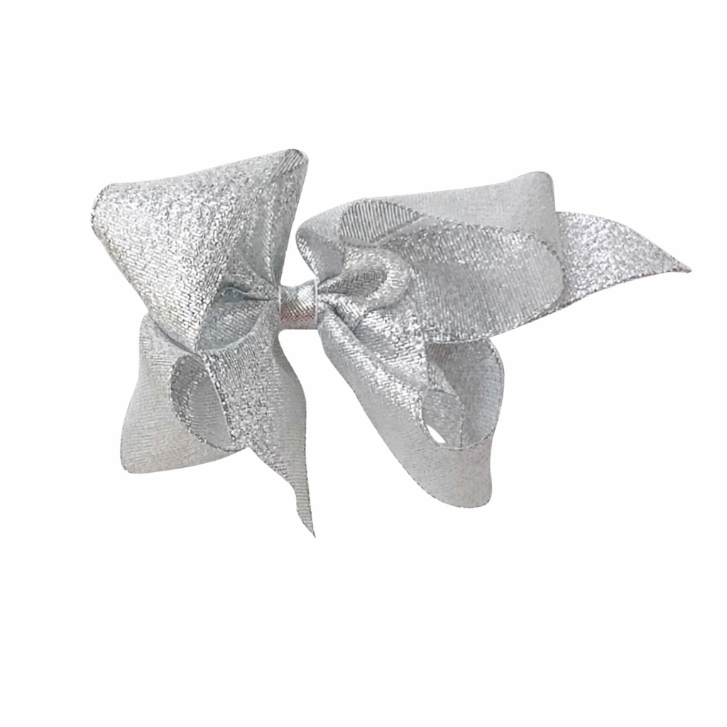 Metallic Lame Bow SuperToddler 3 مشبك شعر