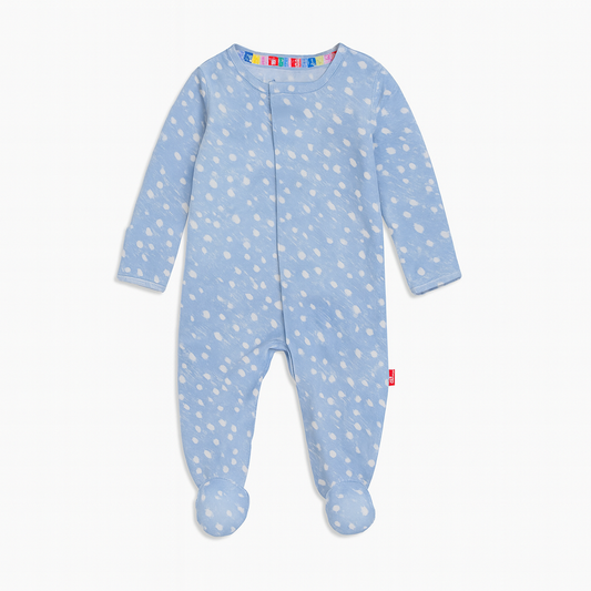 Blue  Doeskin Modal Magnetic pj بيجاما مواليد