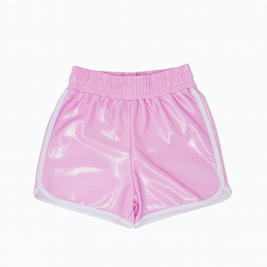 Bubble Gum Sparkle Retro Swim Shorts شورت لون وردي