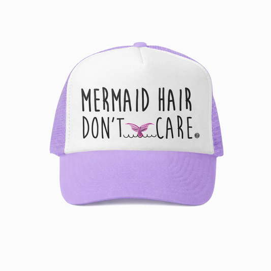 Mermaid Hair Kids Purple Hat قبعة لون بنفسجي