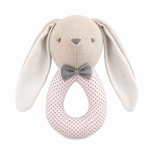 Linen Louie Grab Rattle