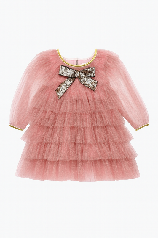 Pink Anny Layered Tutu Dress فستان لون وردي