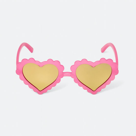 Pink Heart Sunglasses نظارات لون وردي