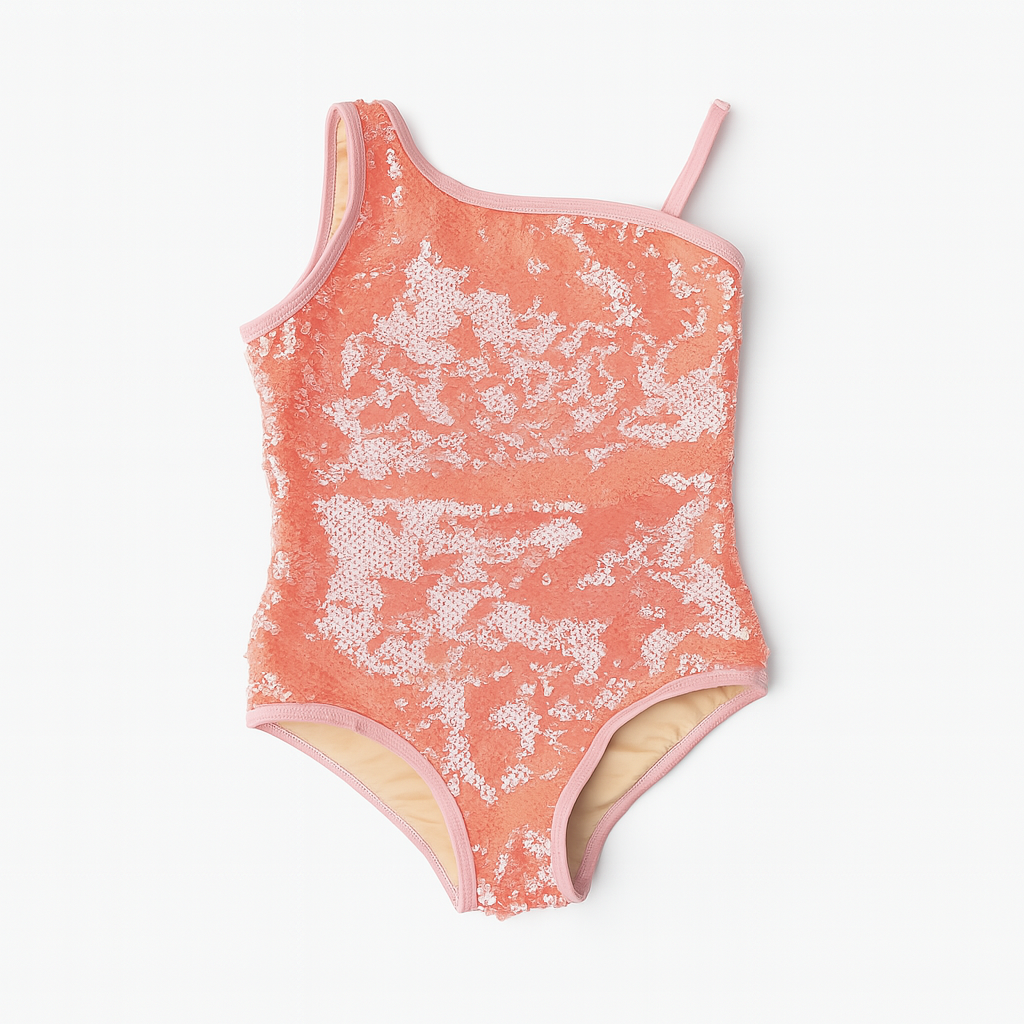 Coral Sequin 1 Shldr swimsuit ملابس سباحة