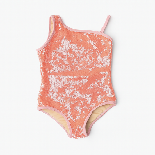 Coral Sequin 1 Shldr swimsuit ملابس سباحة