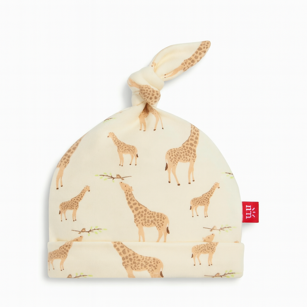 Cream Jolie Giraffe Hat قبعة مواليد