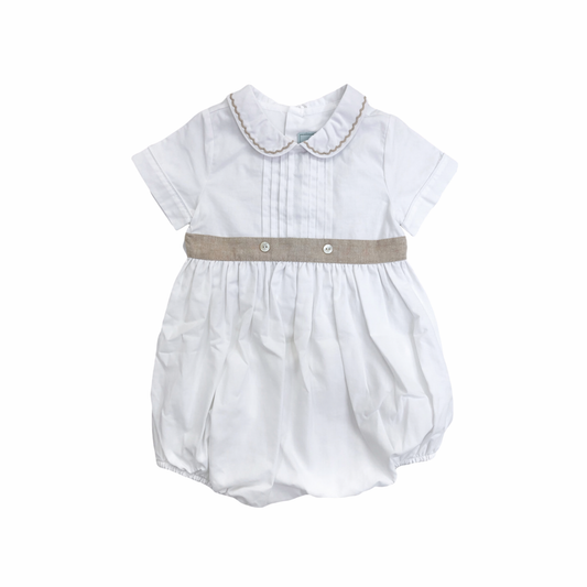 Ashton Linen Romper بددة مولود ولد