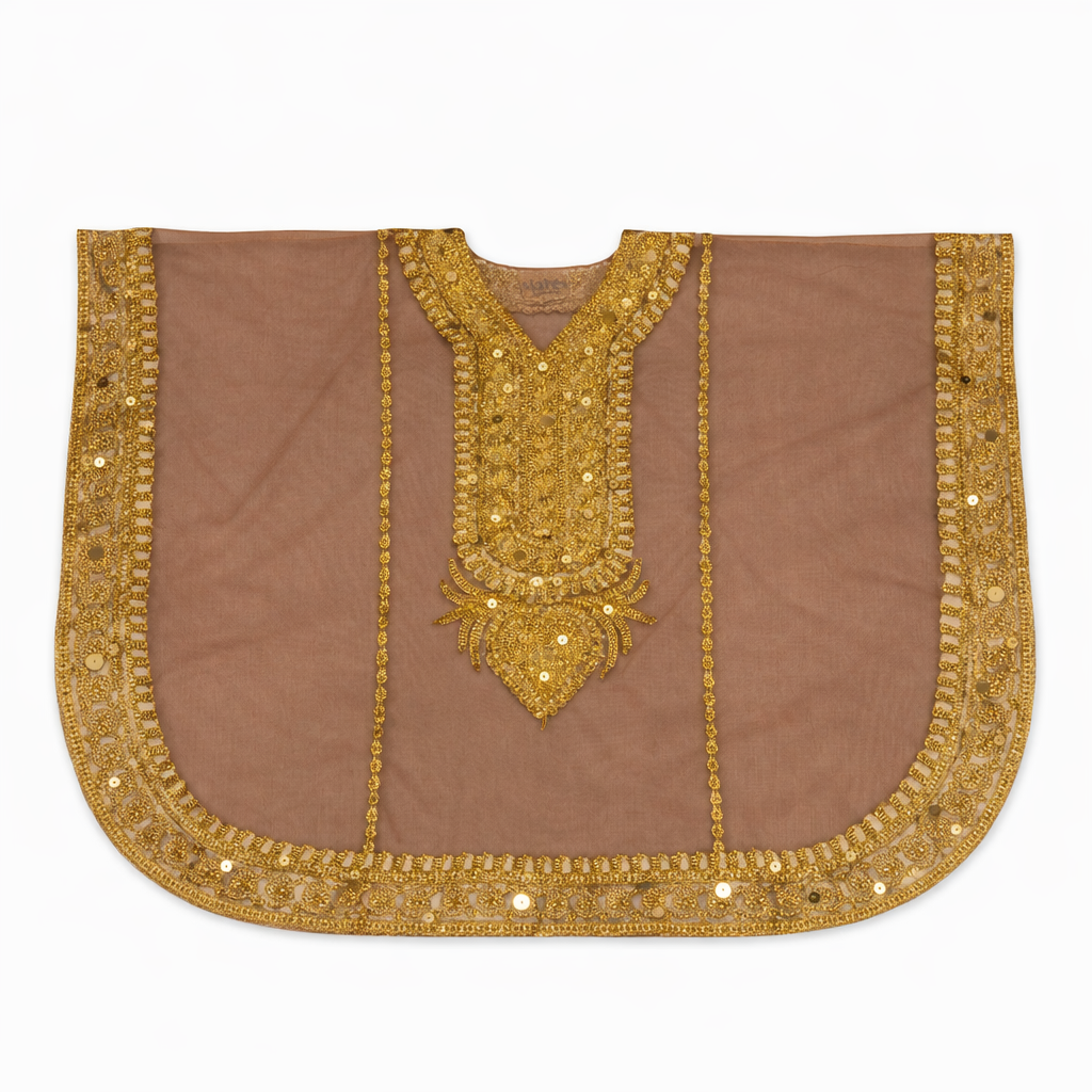 Biege Gold Zari Thoub ثوب لون بيج