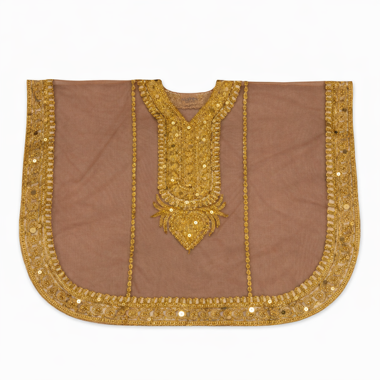 Biege Gold Zari Thoub ثوب لون بيج