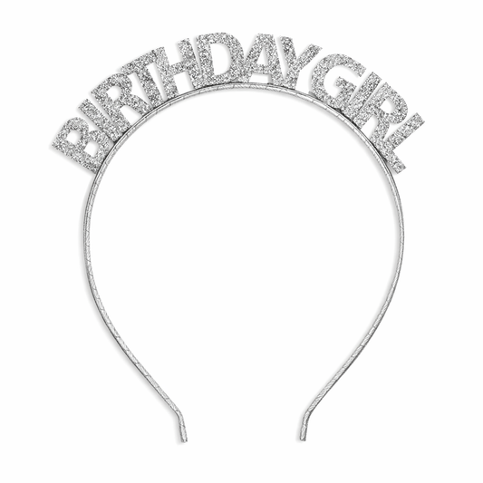 Silver Bday Headband تاج فضي