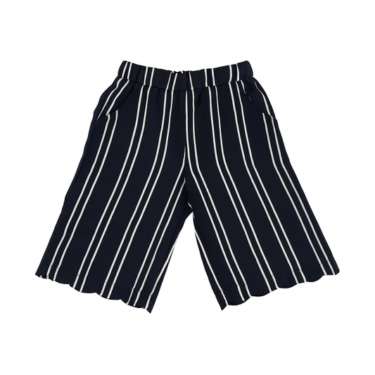 Elastic Waist Wide Pant بنطلون لون آسود مخطط