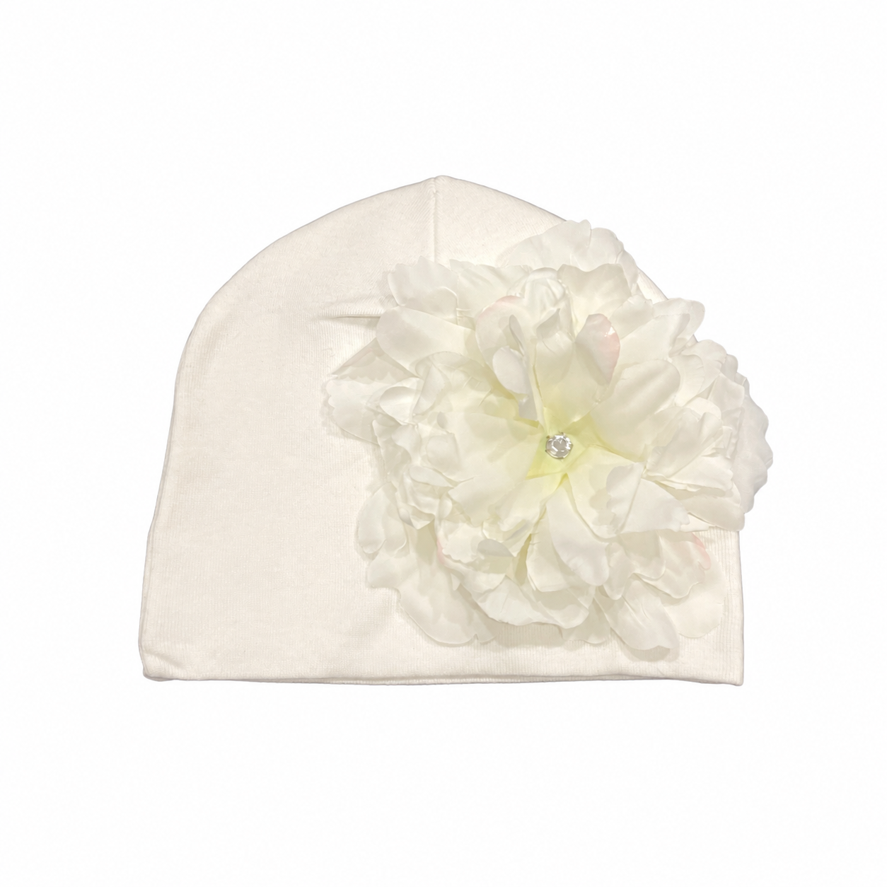 White Cotton With White Large Peony