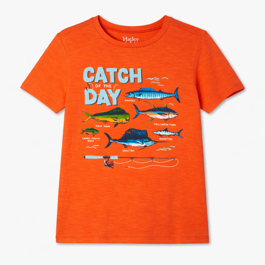 Catch Of The Day Graphic Tee بلوزه كم قصير