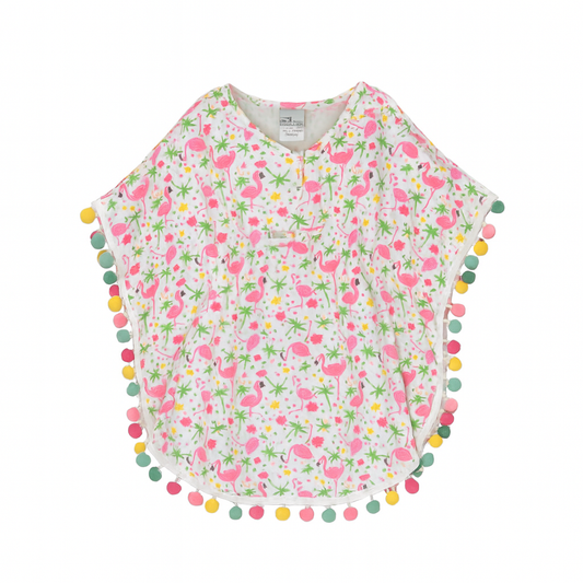 Flamingo Party Kaia Beach Swim Cover-Up فستان مشجر