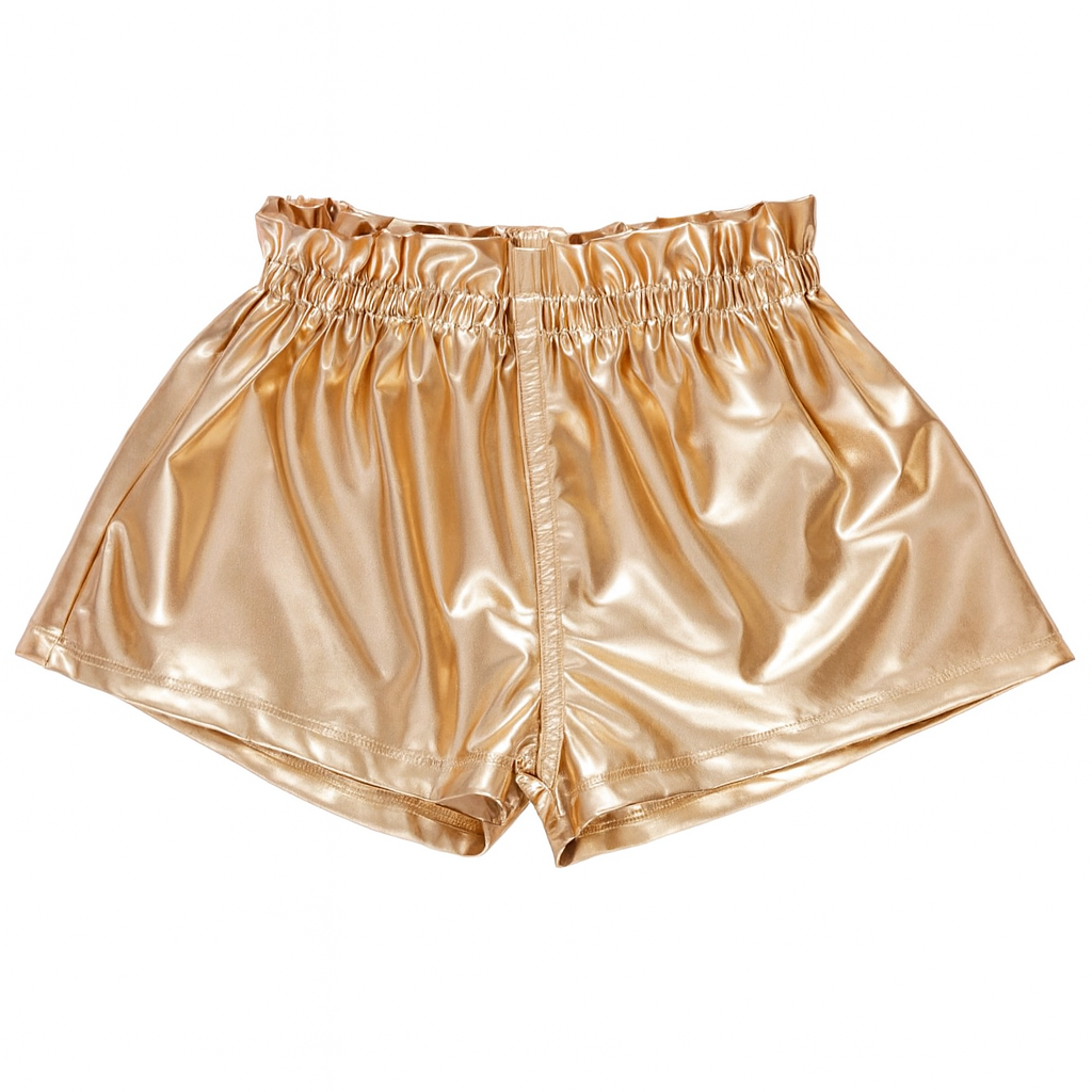 Girls Lame Theodore Short, Gold شورت لون ذهي