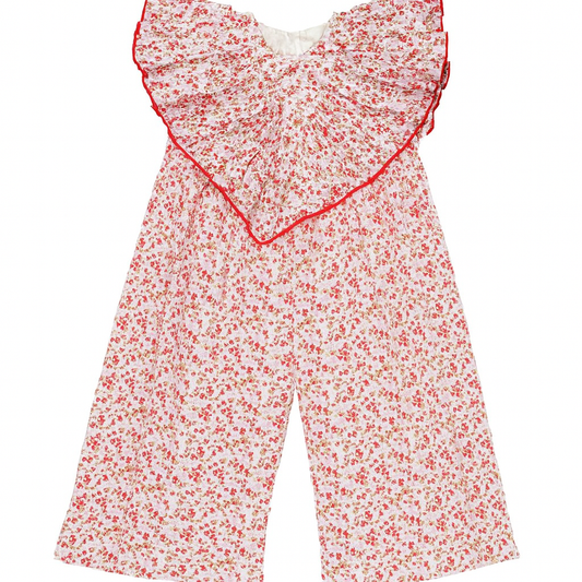 Girls Raphaela Jumper -Pink Mini Ditsy جمبسوت لون أحمر