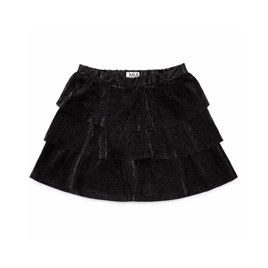 Black Metallic Skirt تنروة لون أسود