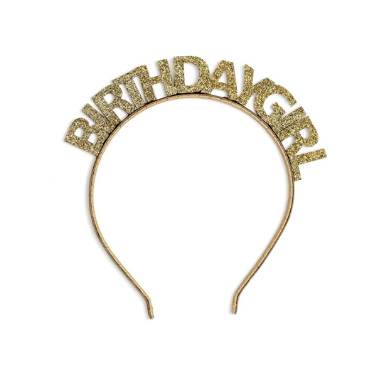 Gold Bday Headband تاج ذهبي