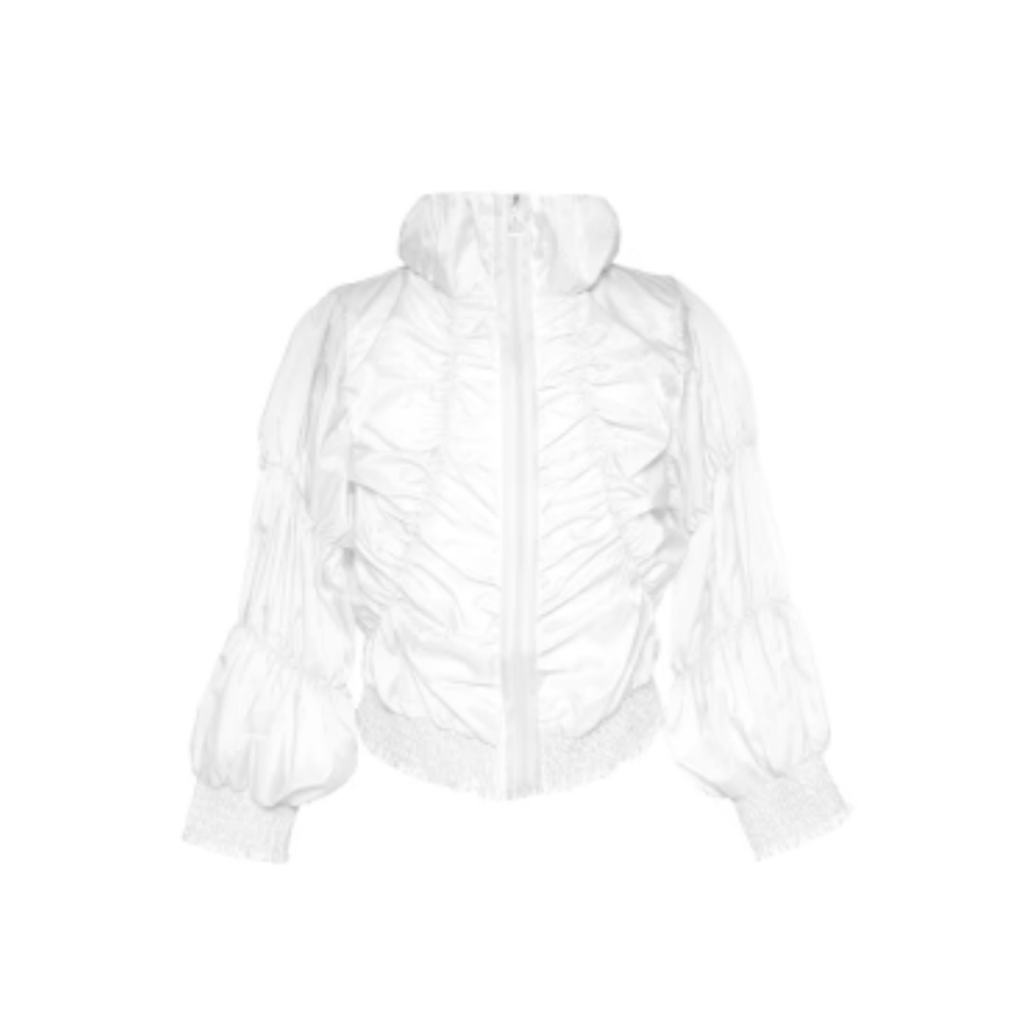 White Parachute Jacket جاكيت أبيض