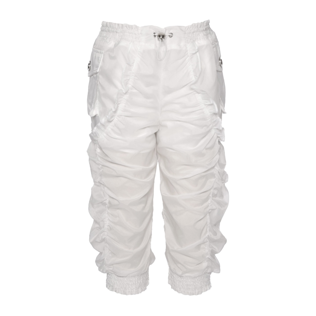 WHITE CARGO PANTS بنطلون لون أبيض