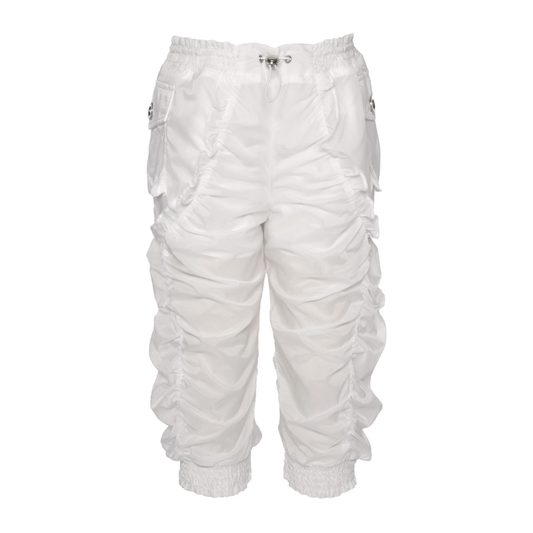 WHITE CARGO PANTS بنطلون لون أبيض
