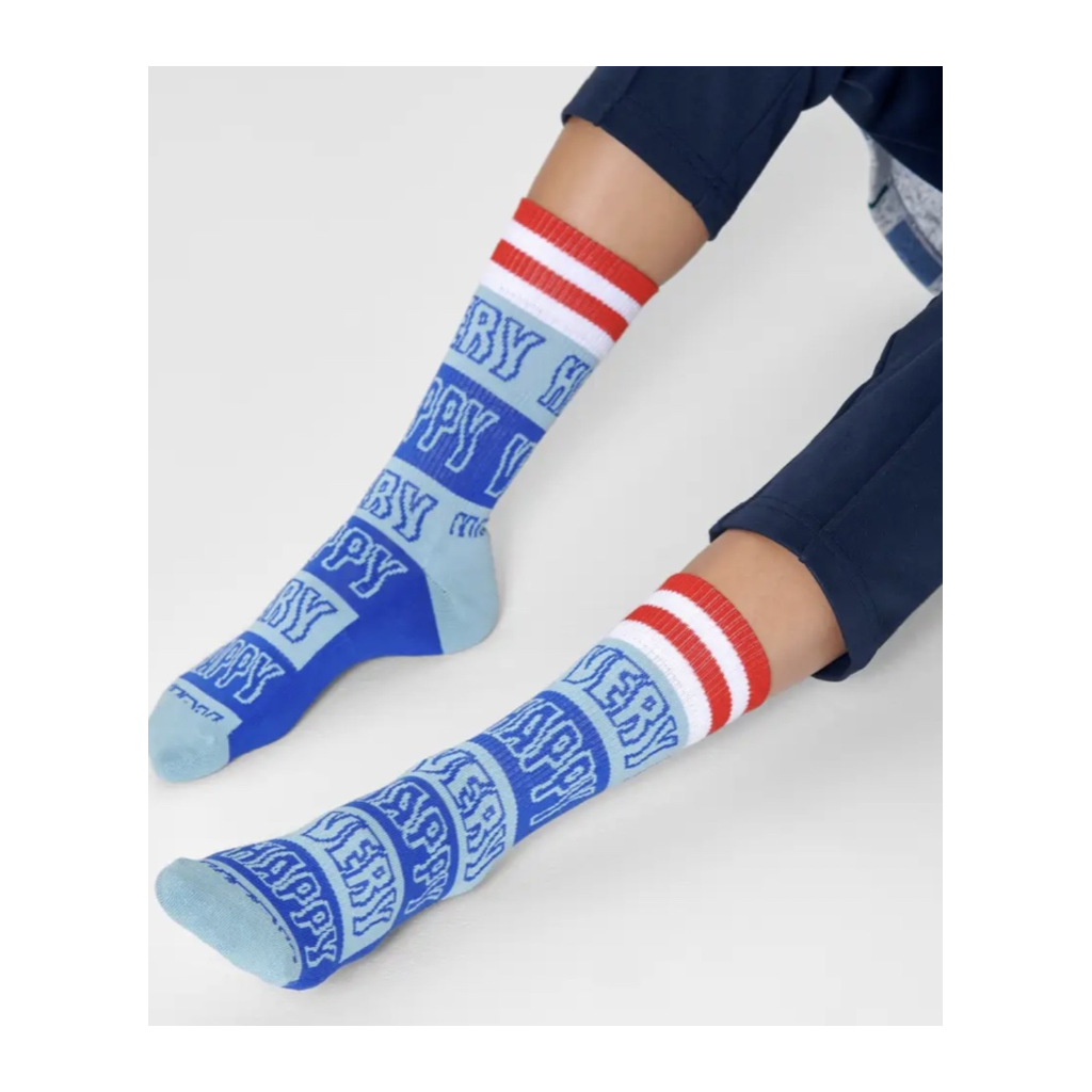 Haapy Stripe  Crew Socks جوارب ملونة