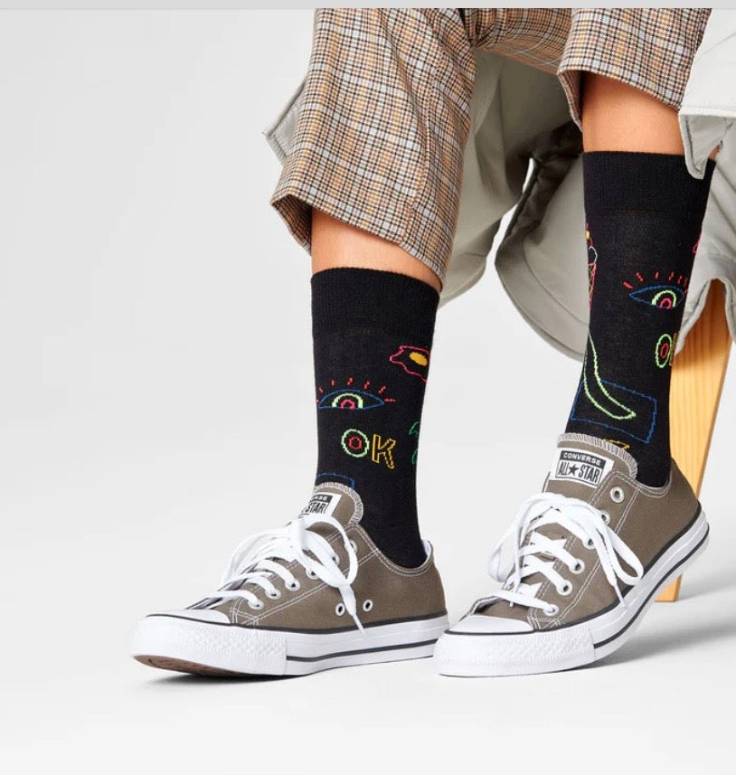 Black Good Times Socks جوارب ملونة
