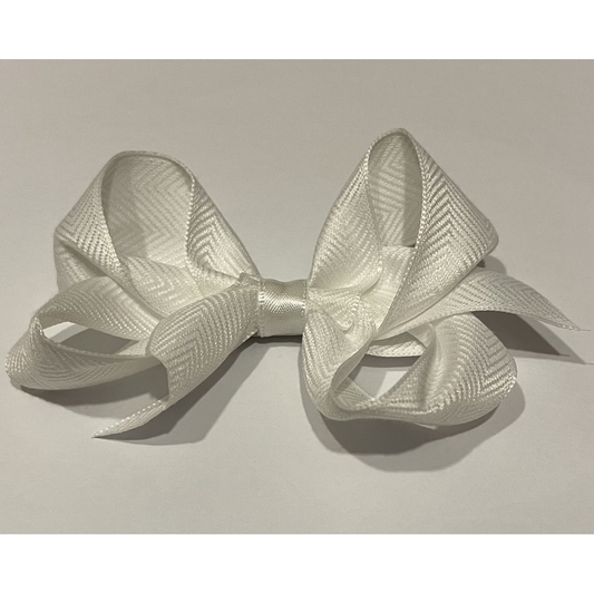 Herringbone bow Super Toddler 3 مشبك شعر