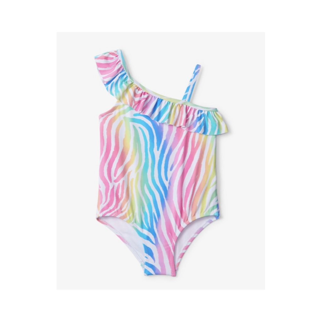 rainbow zebra swimsuit Set طقم سباحة