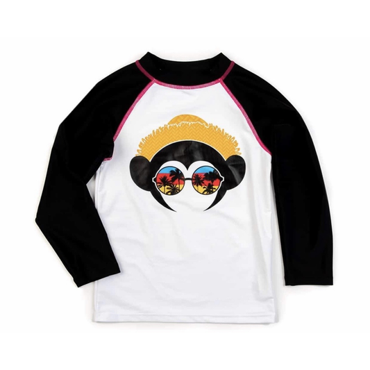 Black Long Sleeve Rush Guard بلوزة سباحة
