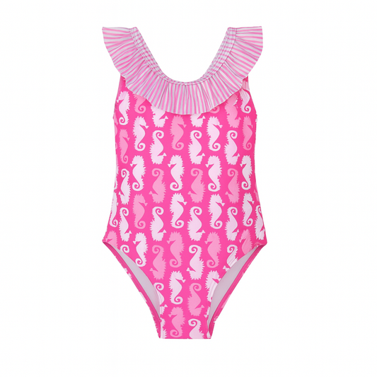 Happy Pink Seahorses Mindy  Swimsuit ملابس سباحة