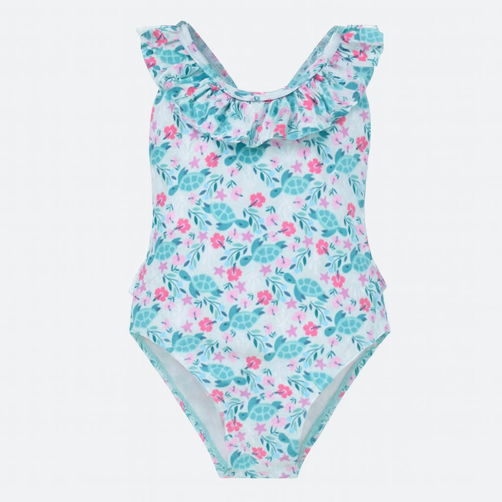Botanical Turtles Mindy Crossback Swimsuit ملابس سباحة
