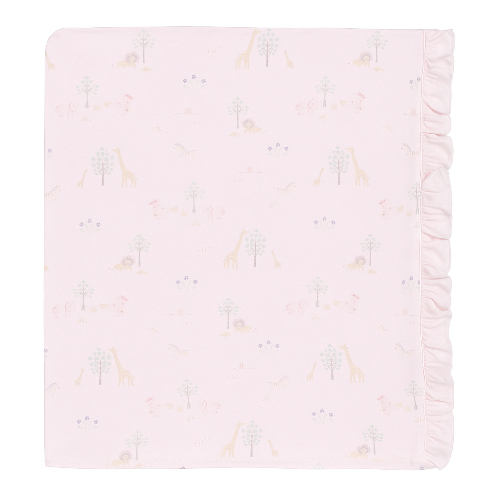 Pink Safari Blanket بطانية مواليد