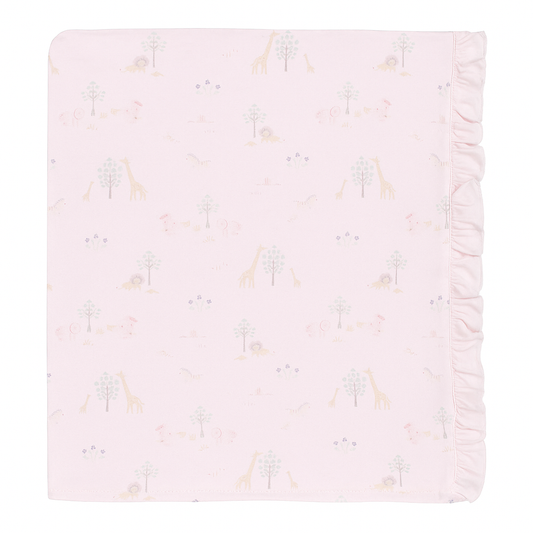 Pink Safari Blanket بطانية مواليد