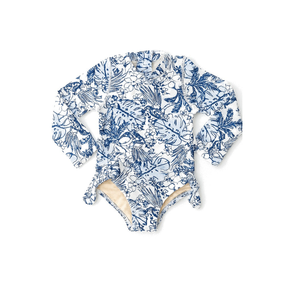 Tiki Tides Daisy Girls L/S Swimsuit  ملابس سباحة