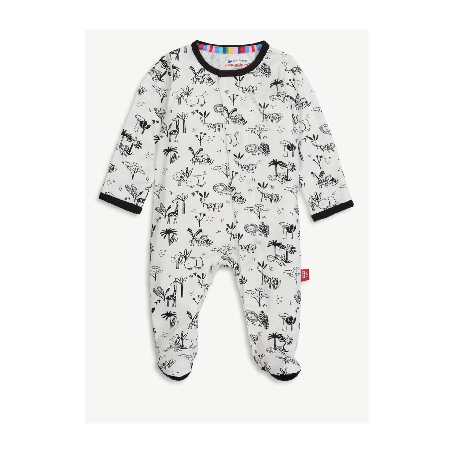 Animal Safari Magnetic Footie بيجاما مواليد