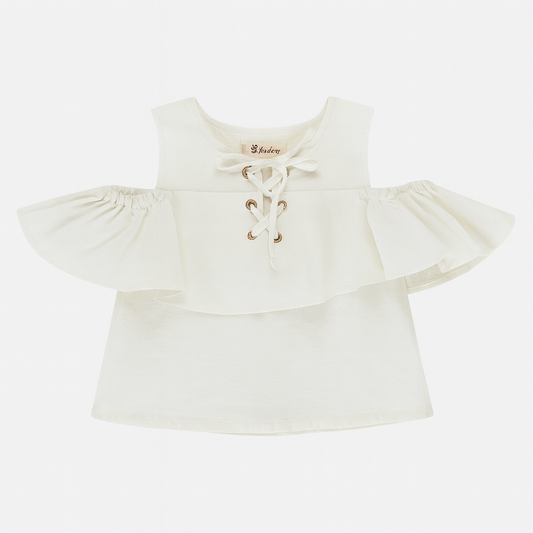 Cold Shoulder White Top قميص ابيض