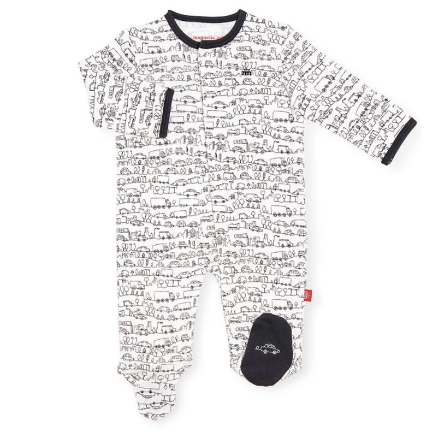 Going Places Organic  Cotton Footie بيجاما مواليد