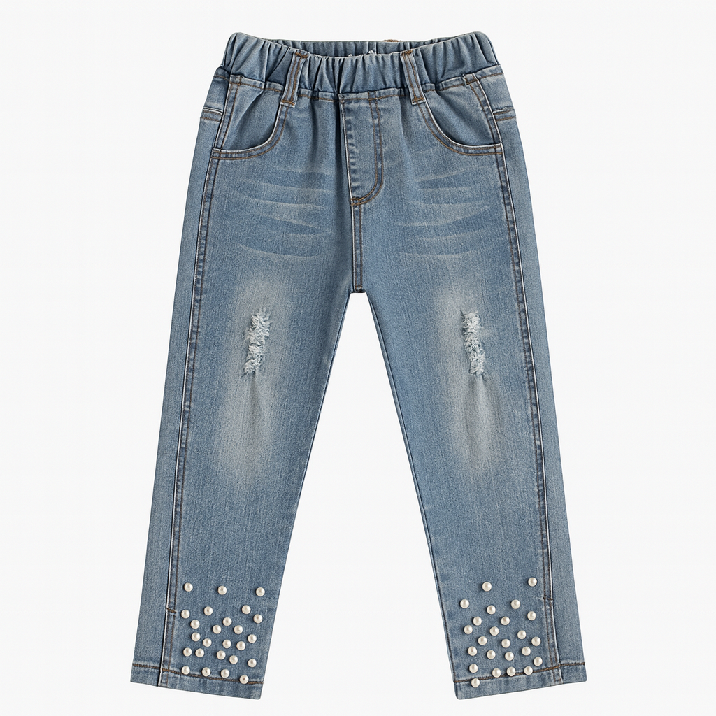 Ligth Blue Wash Denim بنطلون جينز