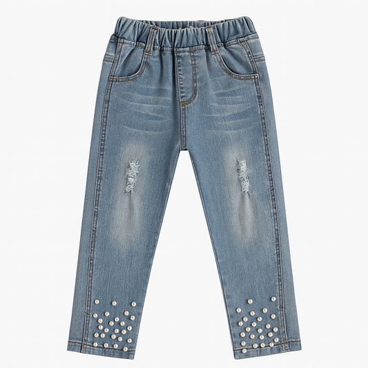 Ligth Blue Wash Denim بنطلون جينز