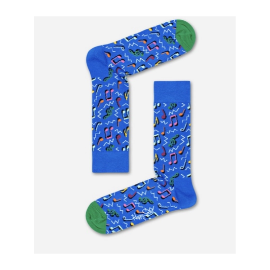 Adult Blue Jazz Socks جوارب ملونة