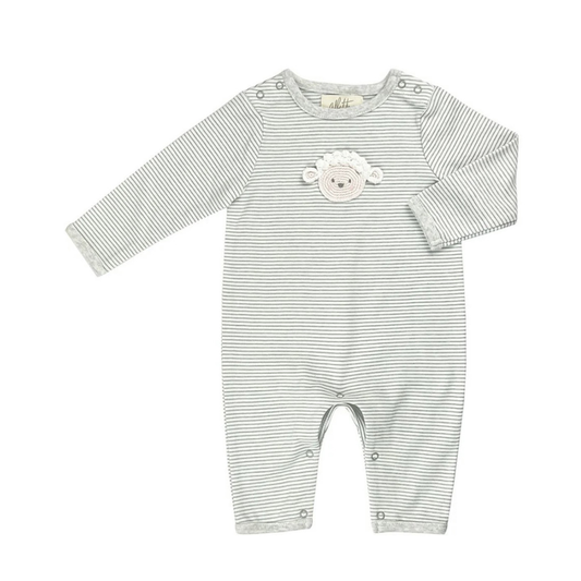 Crochet Lamb Romper بيجاما مواليد
