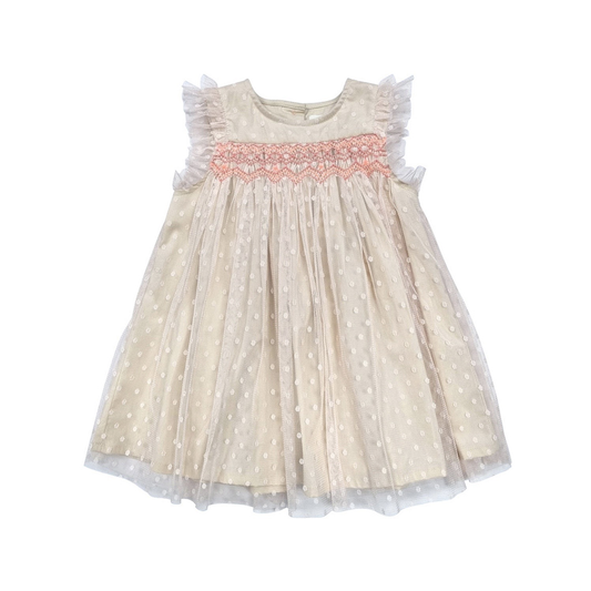 Polka Dots Baby pink Dress فستان تور