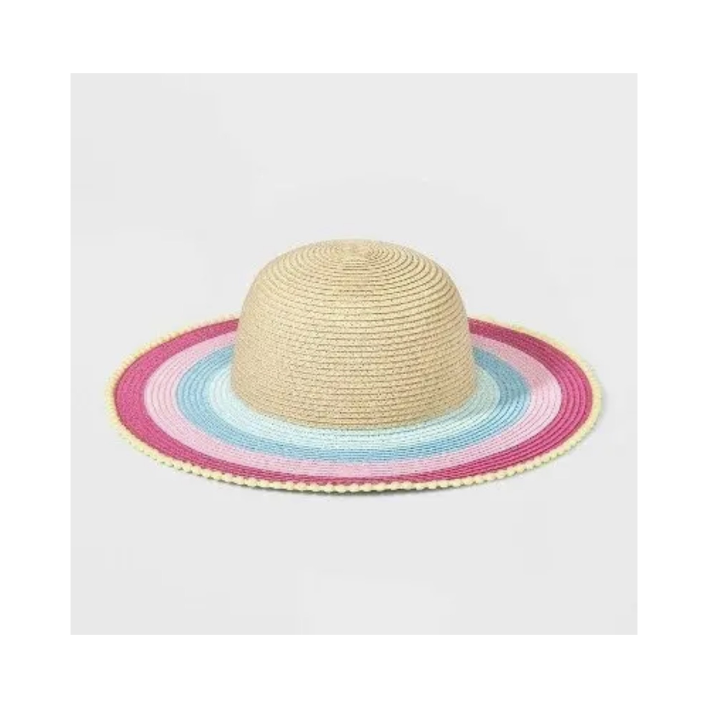 Multi Color Straw Hat قبعة قش