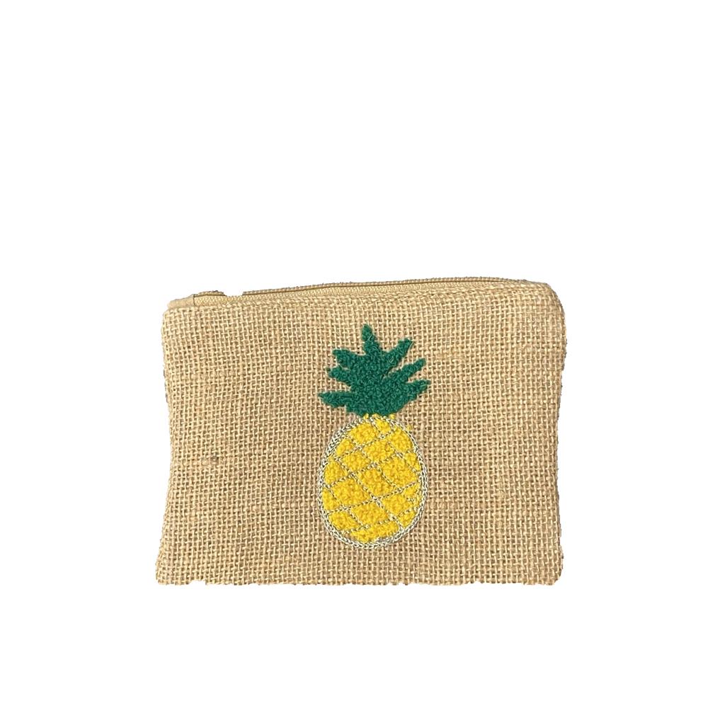Assorted Embroidered Jute Coin Bag حقيبة صفيرة